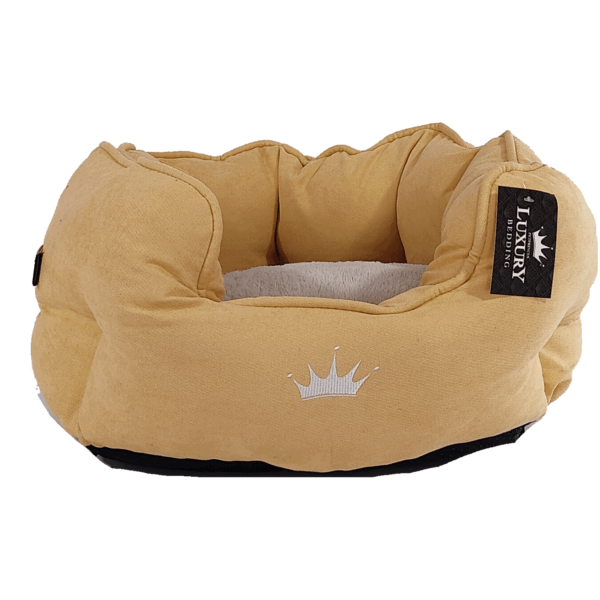 Dog Cuddler Bed Yellow Small Size 50x40x25cm