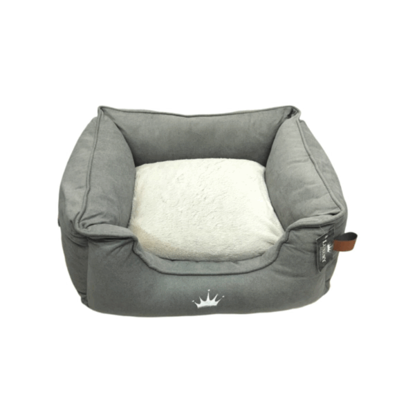 Prince Luxury Bed, Grey Color, Medium Size, Length: 65 cm – Width: 53 cm – Height: 27 cm
