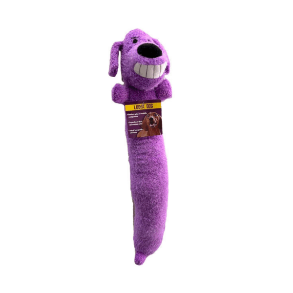 Loofa Dog Smiling Pet Toy Plush