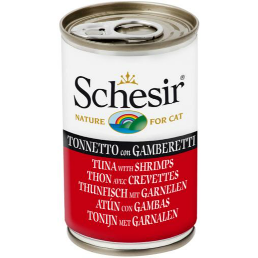 Schesir Wet Cat Food Tuna & Shrimp 140g – Ocean Duo in a Gourmet Tin