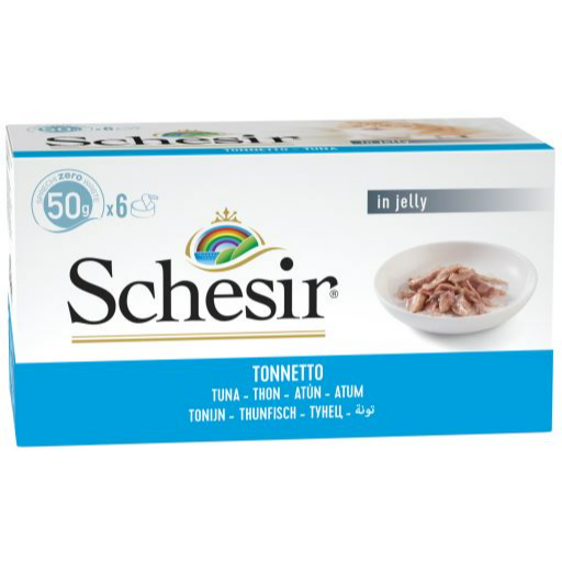 Schesir Tuna in Jelly Multipack 6×50g – Premium Daily Portions for Healthy, Happy Cats