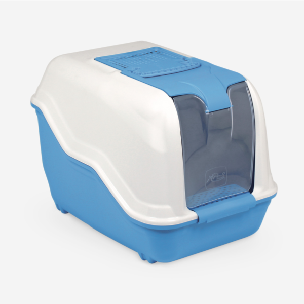 stylish and high-quality litter box, Length 50cm Height 36cm Width 30cm, blue color