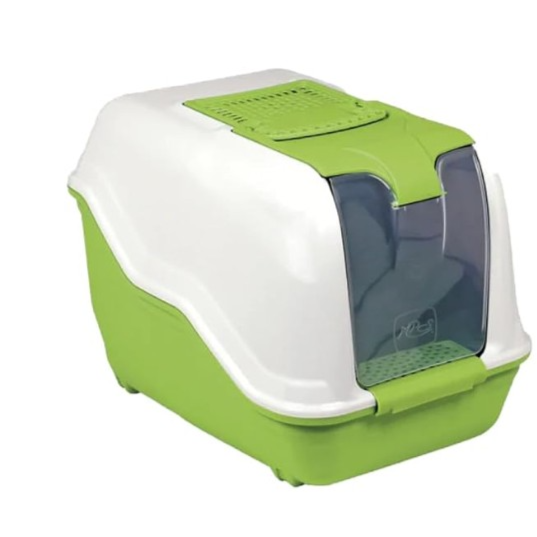 stylish and high-quality litter box, Length 66cm Height 50cm Width 49cm - صندوق فضلات أنيق وعالي الجودة، الطول 66 سم × الارتفاع 50 سم × العرض 49 سم , لون أزرق