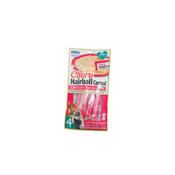 Churu Hairball Control Cat Treats – Chicken, 4×56g