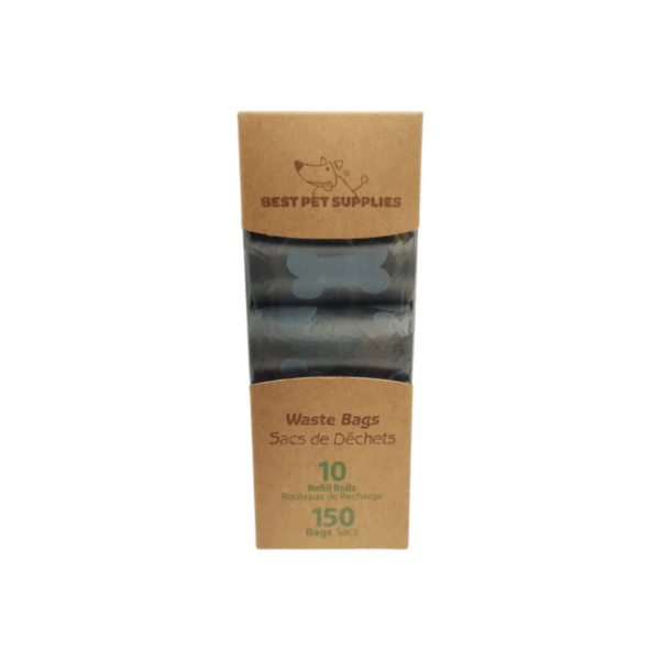 Dog Poop Bags Leak Proof And Tear Resistant, Thick Plastic 10 Rolls 150 Pcs , Black Color