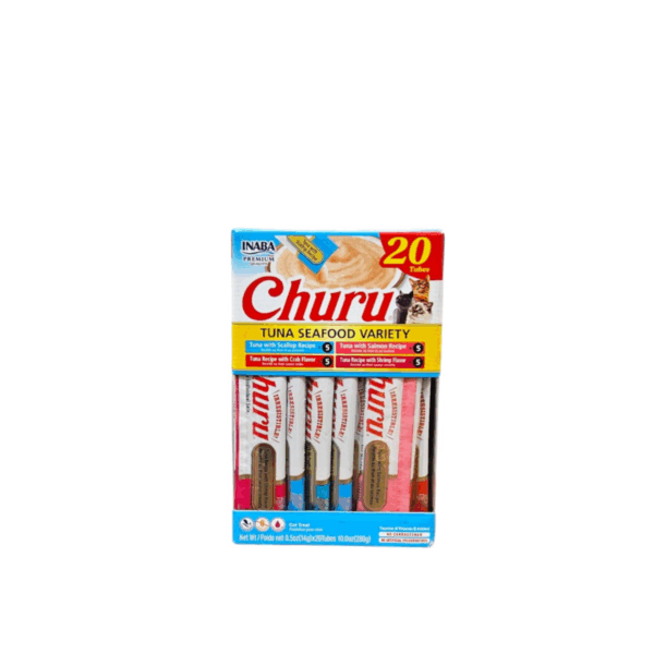 Churu Cat Treats – Tuna & Seafood Variety, 20×14g