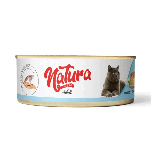 Natura Tuna & Squid Mix Rice Jelly Cat Wet Food 70g