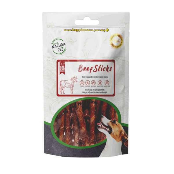 Eco Natura dog treat and snack Beef Sticks 75 Gr
