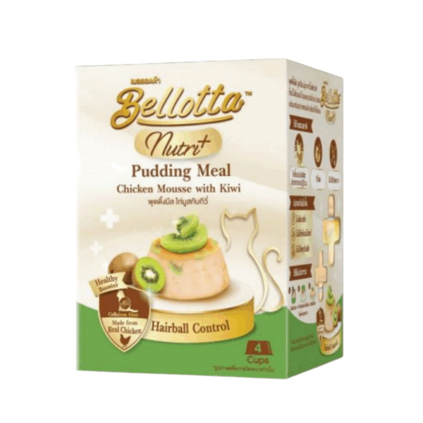 Pudding Meal Chicken Mousse with Kiwi – 4-Cup Fruity Gourmet for Cats