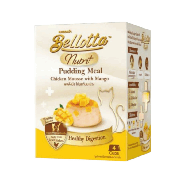 Pudding Meal Chicken Mousse with Mango – 4-Cup Exotic Fruit-Infused for Cats