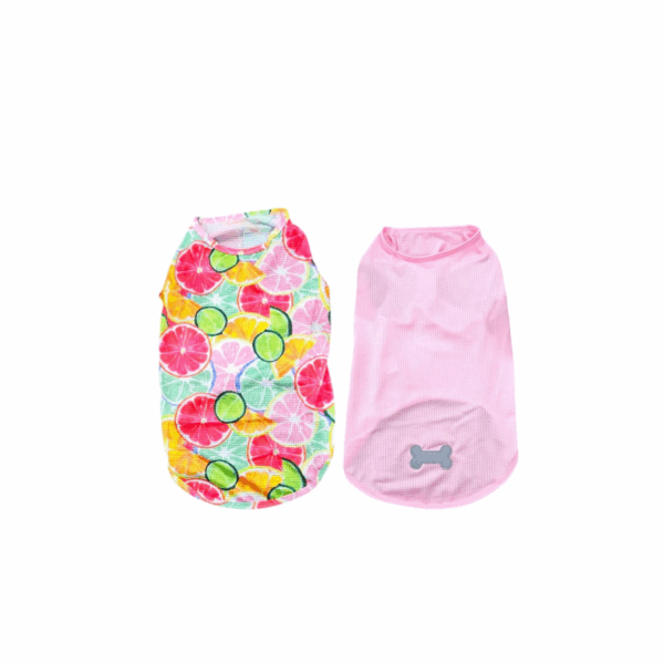 Set Of 2 Pcs Pets Shirts Quick Dry Lightweight, With Reflective Label , Pink Color Xl