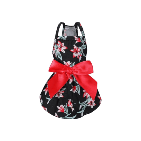 pet dress with classic red bow L size