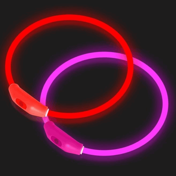 2-Pack Led Collar For Night Walking , Rechargeable