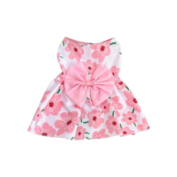Classic Dress With A Bow For Pets, Size M, In Different Colors