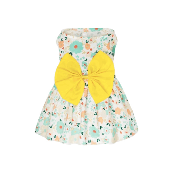 Classic Dress With A Bow For Pets, Size M, In Different Colors