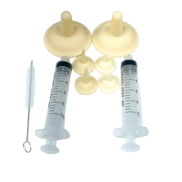 Feeding Nipple Set 6 pcs, with Cleaning Syringes – For Pet Care