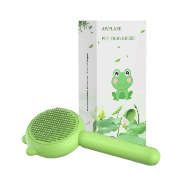 Green Frog Pet Brush