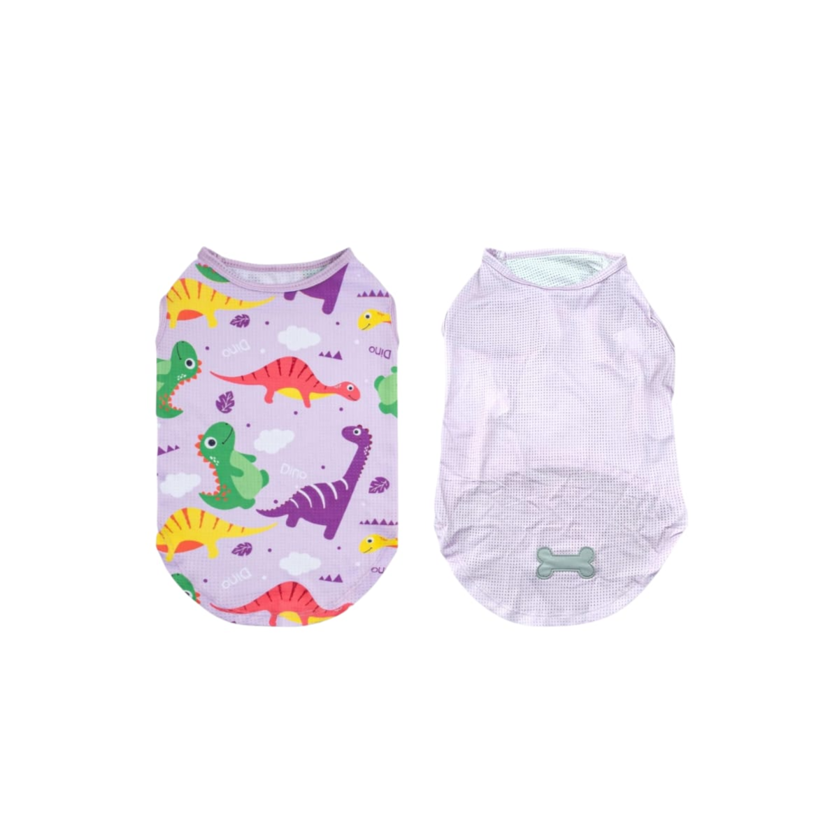 set of 2 pcs pets Shirts Quick Dry Lightweight, with Reflective Label , purple color XL - طقم قطعتين من قمصان الحيوانات الأليفة، سريع الجفاف وخفيف الوزن، مع ملصق عاكس يضيئ في الظلام، لون بنفسجي ، مقاس اكس لارج