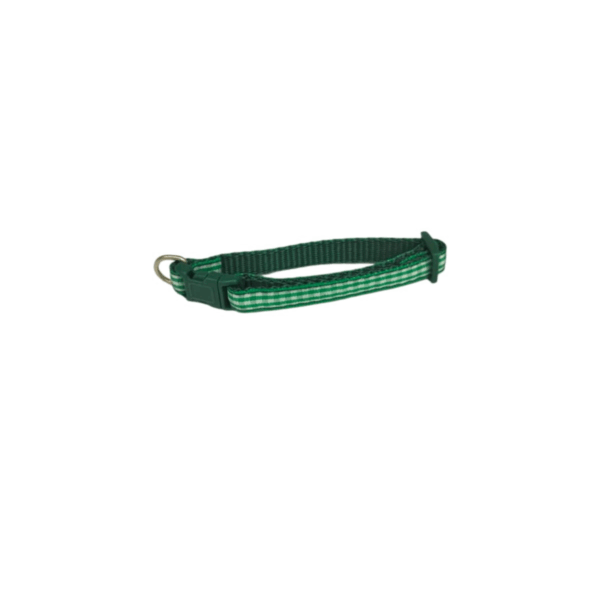 Pet collar , Adjustable 11 cm , small size , dark green color