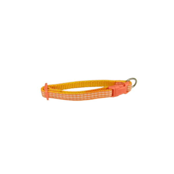 Pet Collar , Adjustable 11 Cm , Small Size , Orange Color