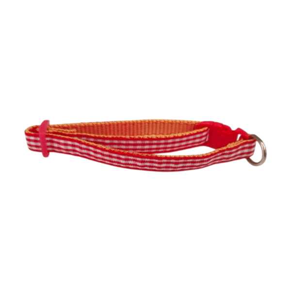 Pet collar , Adjustable 11 cm , small size , red color
