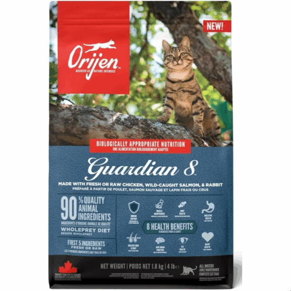 Orijen Guardian 8 Formula Dry Cat Food - 1.8 Kg formulated to address 8 common cat concerns