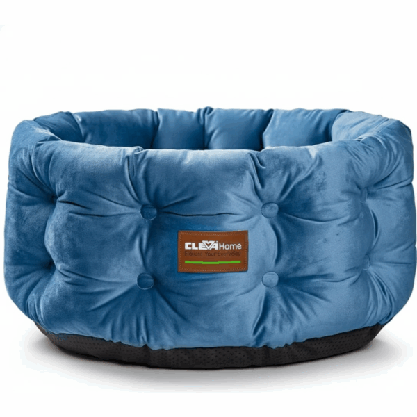 Cleva Home Pet Bed – Cozy Blue Comfort For Peaceful Rest Length: 49 Cm Width: 45 Cm Height: 22 Cm
