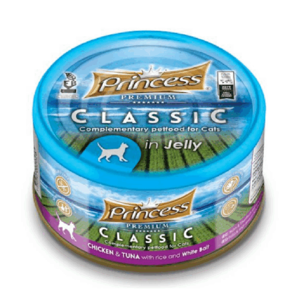 Princess Premium Chicken & Tuna With Rice & White Bait Cat Wet Food 170G