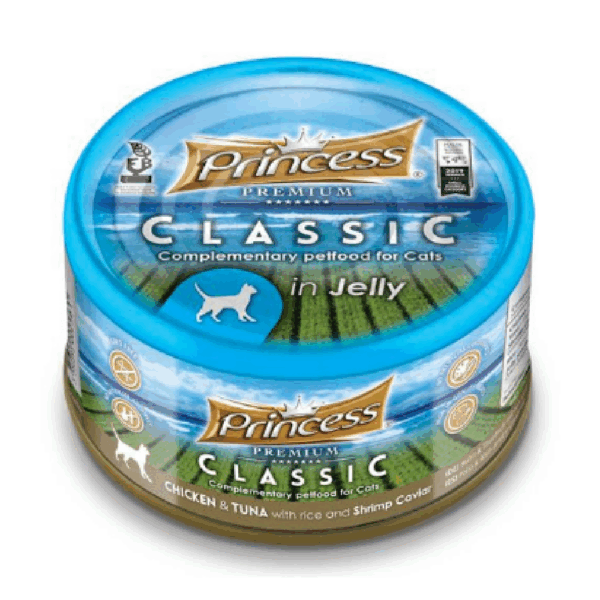 Princess Premium Chicken & Tuna With Rice & Shrimp Caviar Cat Wet Food 170G