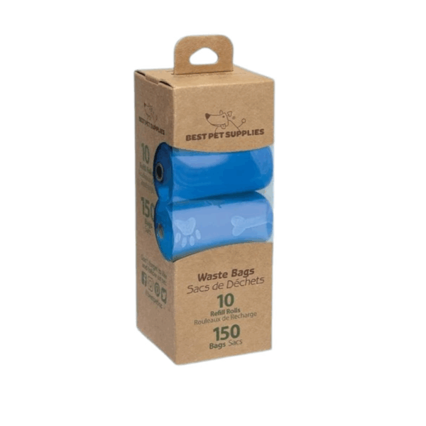 Dog Poop Bags Leak Proof and Tear Resistant, Thick Plastic 10 Rolls 150 Pcs , Blue color