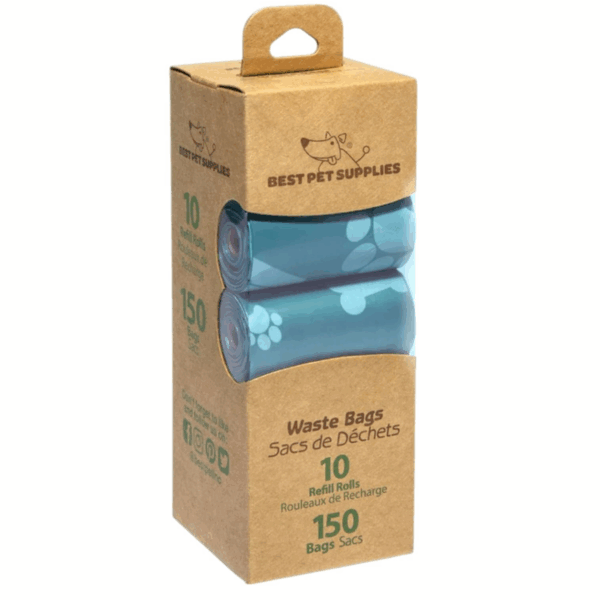 Dog Poop Bags Leak Proof and Tear Resistant, Thick Plastic 10 Rolls 150 Pcs , turquoise color