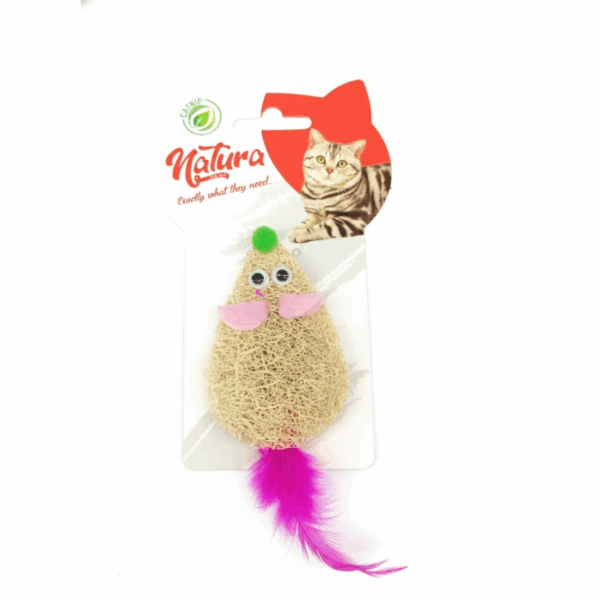 Natura Sponge Mouse Toy – Soft, Colorful & Fun for Active Cats