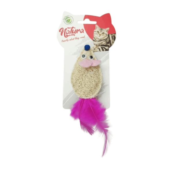 Natura Sponge Mouse Toy – Soft, Colorful & Fun for Active Cats