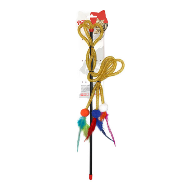 Natura Three Line Feathered Cat Rod Toy