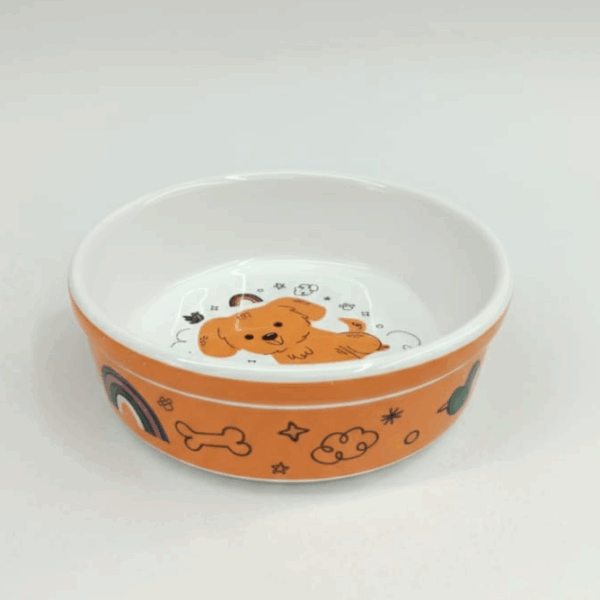 Natura Ceramic Dog Bowl – 400ml, Stylish 15cm Design