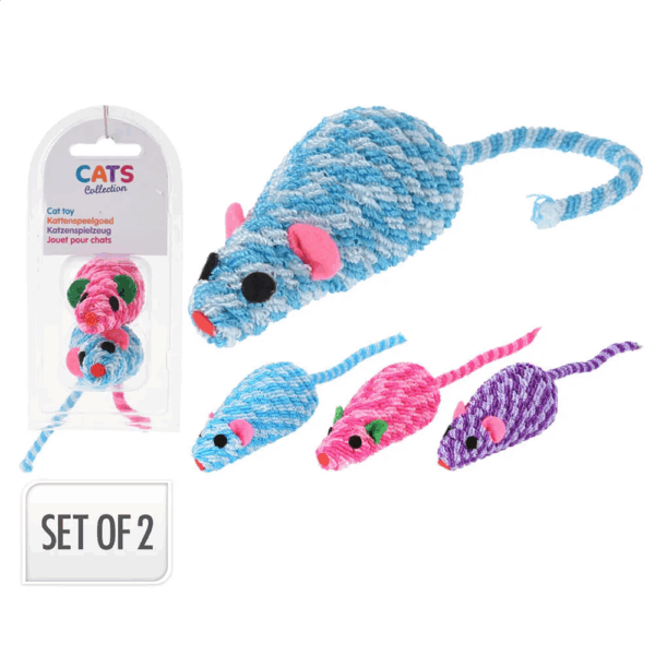 Mouse Toy – Soft, Colorful & Fun for Active Cats 2 pcs