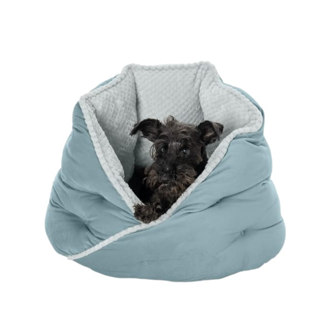 Round Pet Bed Washable, cuddly soft minky plush faux fur , SLIP RESISTANT, length 61 CM width 61 CM Height 45 Cm