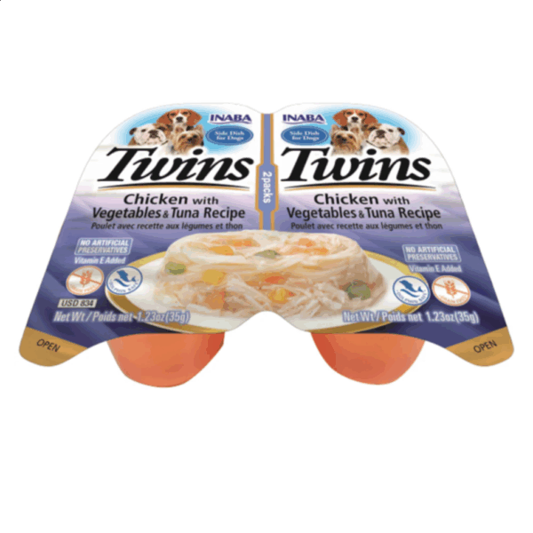 Inaba Grain-Free Chicken & Tuna with Vegetables Wet Dog Food 2x35g