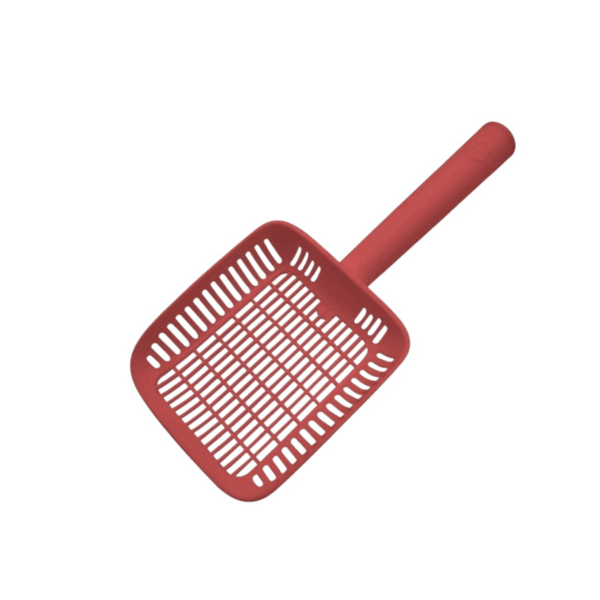 Cat Litter Scoop, Can Be Hung On The Litter Box Or Elsewhere With A String Cap Red Color - مجرفة فضلات القطط، يمكن تعليقها على صندوق الفضلات أو في مكان آخر مع غطاء خيط لون أحمر
