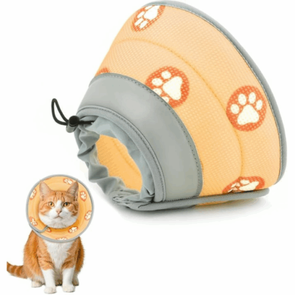 Soft Cone Cat Recovery Collar to Prevent Licking After Surgery Adjustable M size