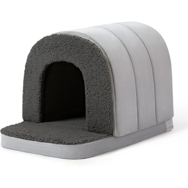 Indoor pet house with foam and non-slip base, easy to assemble and store Length 60 cm, Width 40 cm, Height 42 cm-بيت داخلي للحيوانات الاليفة مع إسفنج بقاعدة مانعة للانزلاق سهل التركيب والتخزين, الطول 60 سم، العرض 40 سم، الارتفاع 42 سم