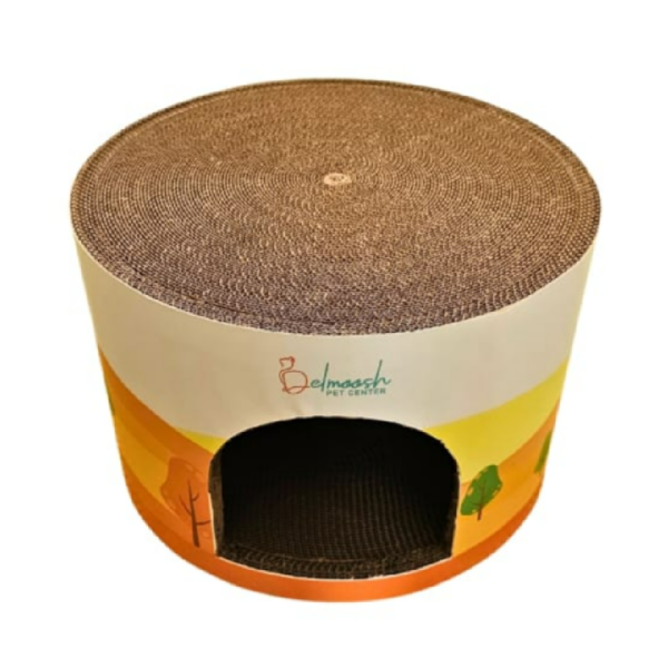 Scratching Cardboard House Design 42x42x28cm - لوحة خدش من الكرتون بتصميم منزل قياس 42×42×28 سم