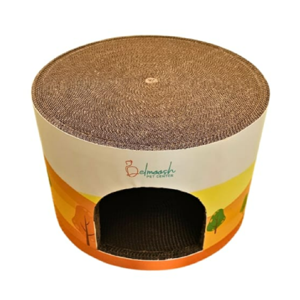 Scratching Cardboard House Design 42x42x28cm - لوحة خدش من الكرتون بتصميم منزل قياس 42×42×28 سم