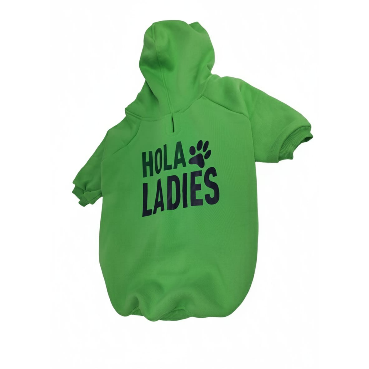 Stylish and soft dog jacket with hood size L -green - سترة انيقة وناعمة للكلاب بغطاء رأس مقاس كبير