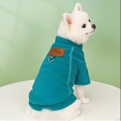 Fashion Cute Spring Fleece Hoodie for PETS, a Warm Base Layer, Suitable for Outdoor Walks M size  هودي صوف ربيعي أنيق ولطيف للحيوانات الأليفة، طبقة أساسية دافئة، مناسب للمشي في الهواء الطلق مقاس M