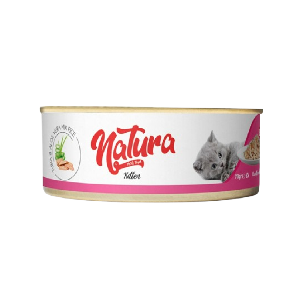 Natura Tuna & Aloe Vera Rice Broth Cat Wet Food 70g  ناتورا تونة وصبار مرق طعام رطب للقطط 70 جرام