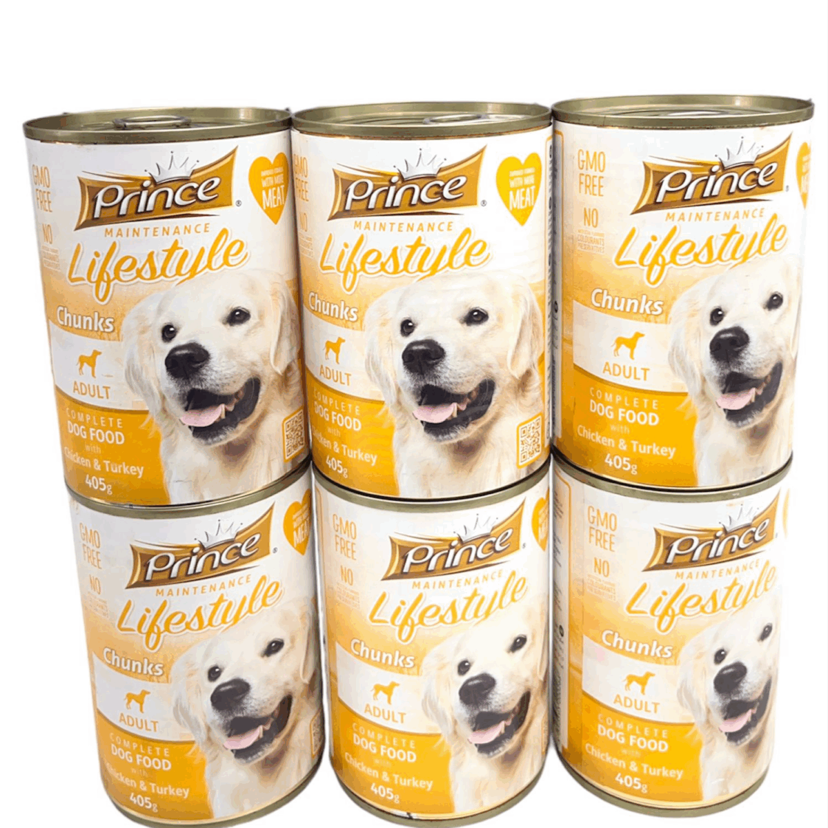 Prince Life Style Chunk Chicken Turkey 405 G - 6 Pcs - برينس لايف ستايل قطع دجاج وديك رومي 405 جرام - 6 قطع