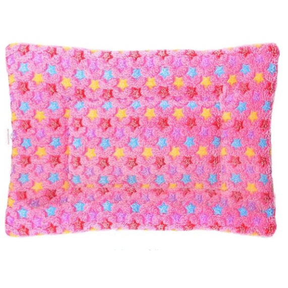 Pets Mats  Throw Washable Puppy Pets Mats Soft and Warm 32 * 24CM, Pink-بساط للحيوانات الأليفة قابل للغسل، ناعم ودافئ، 32 × 24 سم، وردي