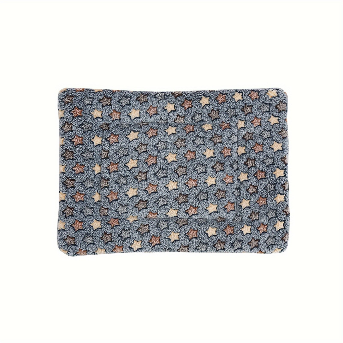 Washable pet mat with a non-slip base, rectangular mattress made of soft plush in a star design l size-سجادة حيوانات أليفة  قابل للغسل مع قاعدة غير قابلة للانزلاق، فراش مستطيل الشكل من القطيفة الناعمة فى على شكل نجوم