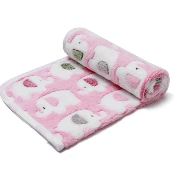Soft and warm Blanket for pets – pink (112cm*75cm) - بطانية ناعمة ودافئة للحيوانات الأليفة -زهرى (112سم*العرض 75سم )